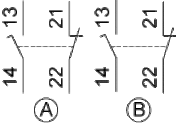 Endebryter PLASTHODE MED CROSS 2 ELEKTRISK 4 MEKANISK POSISJON
