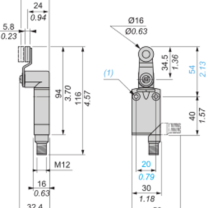 Endebryter, Endebryter XC Standard, XCMD, termoplastisk rullespak, 1C/O, snap, M12 - Bilde 5