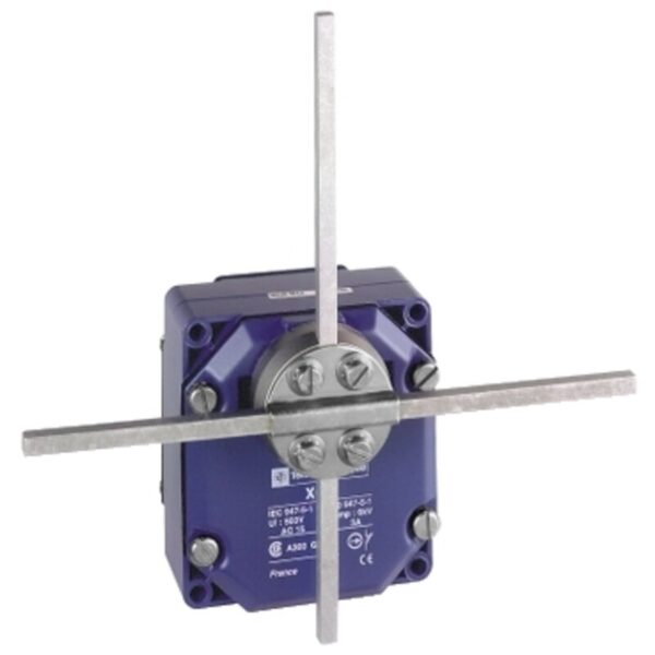 Endebryter XCRE firkantet stang 6 mm krysset eller T 1 NC og 1 NO