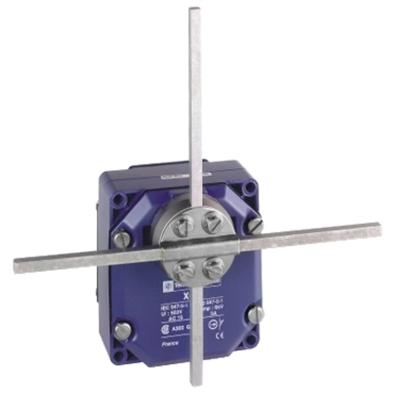 Endebryter XCRE firkantet stang 6 mm krysset eller T 1 NC og 1 NO - Bilde 1