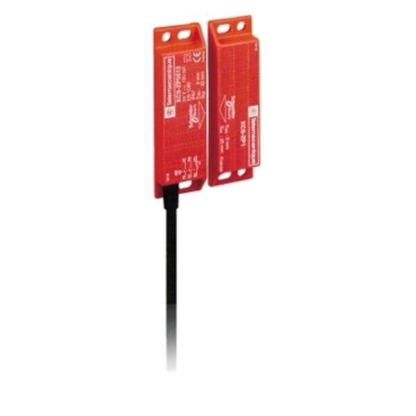 Maskinsikkerhet, Kodet magnetbryter, 2 NC + 1 NO, 1 NC staggered, 2 m