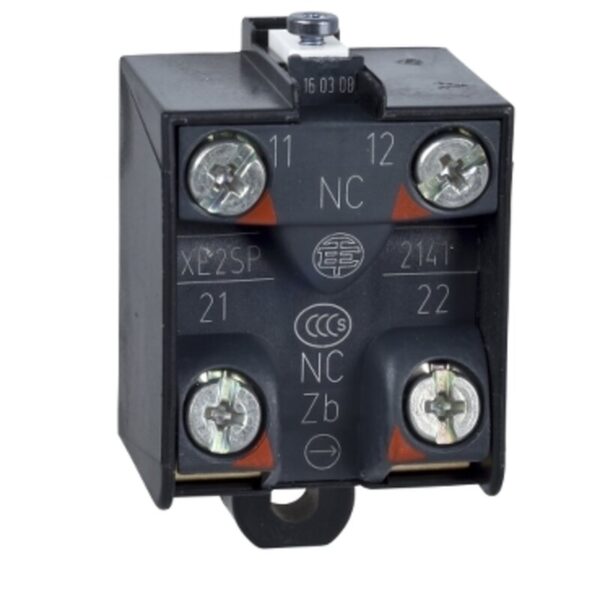 Endebryterkontaktblokk, Limit switches XC Standard, 2NC, snap action, samtidig