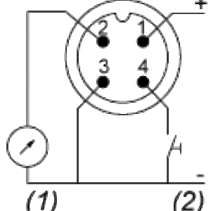 Trykkmåler 1 BAR 24V DC 4-20MA SKJERM G1/4A HunnLIG M12 CON - Bilde 3
