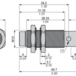 Induktiv tilstedeværelsesensor XS, induktiv sensor XS2 M12, L51mm, messing, Sn8mm, 12...24 VDC, M12 - Bilde 8
