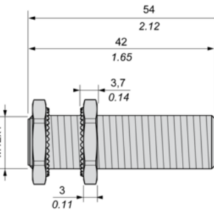 Induktiv tilstedeværelsesensor XS, induktiv sensor XS6 M12, L54mm, messing, Sn4mm, 12...48 VDC, kabel 5 m - Bilde 6