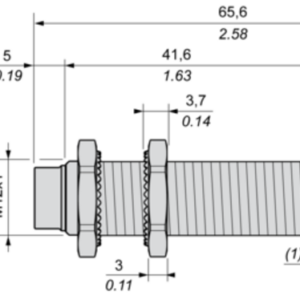 Induktiv tilstedeværelsesensor XS, induktiv sensor XS6 M12, L66 mm, messing, Sn7 mm, 12...48 VDC, M12 - Bilde 5