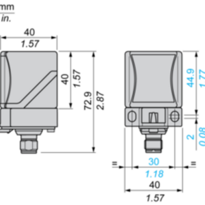 Induktiv tilstedeværelsesensor XS, induktiv sensor XS8 40x40x70, PBT, Sn20 mm, 12...48 VDC, M12 - Bilde 7