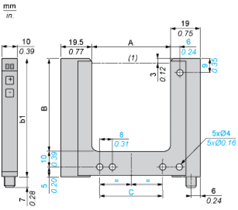 Fotoelektrisk sensor XU, XUY, gaffel, laser, teach, 120X59mm, 12...24 VDC, M8 - Bilde 3