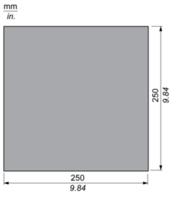 Fotoelektrisk sensor XU, tilbehør for sensor, selvklebende reflektor, 250x250mm