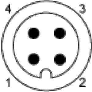 Rett kontakt, Hann, M12, 4-pins,Kablenippel PG7 - Bilde 3