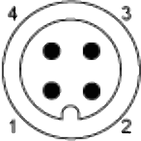 Rett kontakt, Hann, M12, 4-pins,Kablenippel PG7