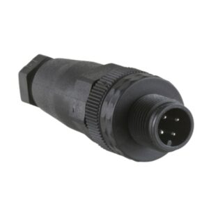 Rett kontakt, Hann, M12, 4-pins,Kablenippel PG7 - Bilde 1
