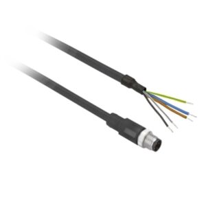 Forhåndskoblet kontakt XZ, rett hann, M12, 5 pinner, kabel PUR 5 m - Bilde 1