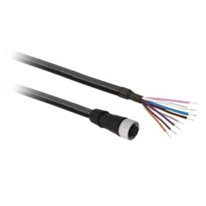 Forhåndskoblet kontakt XZ, rett hunn, M12, 8 pinner, kabel PUR 10 m - Bilde 1