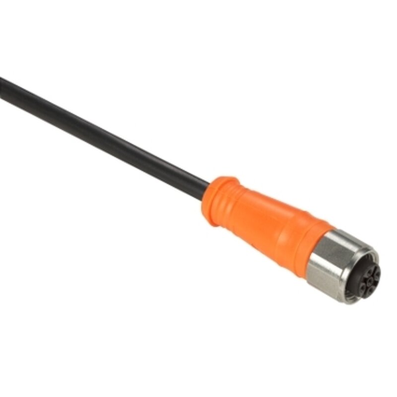 Forhåndskoblet kontakt XZ, rett hunn, M12, 4 pinner, kabel PVC 5 m - Bilde 1