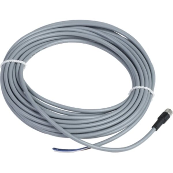 Forhåndskoblet kontakt , PVC, Hunn, M8, 4 PINNER, RETT, 10M
