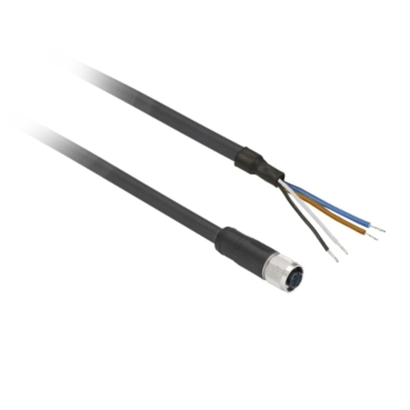 Forhåndskoblet kontakt , PVC, Hunn, M12, 4 PINNER, RETT, 5M - Bilde 4