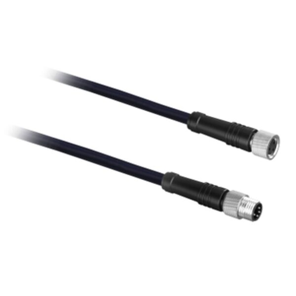 Sensorer, SensorKabel og plugger, PVC kabel M8 male 4 pin til M8 female 3 pin, 1m