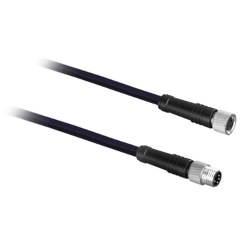 Sensorer, SensorKabel og plugger, PVC kabel M8 male 4 pin til M8 female 3 pin, 1m - Bilde 1