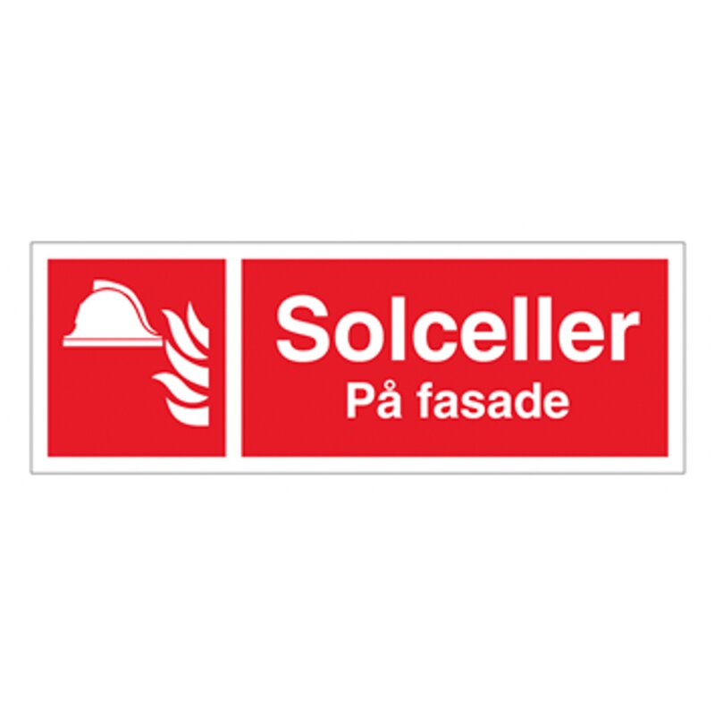 Skilt med trykk, Y173589  - Solceller på fasade 105x300 - Bilde 1
