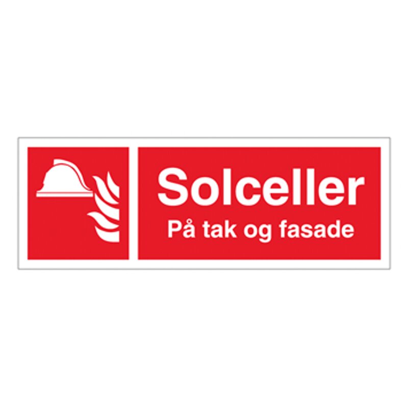 Skilt med trykk, Y173589 - Alu solceller på tak og fasade 105x300 - Bilde 1