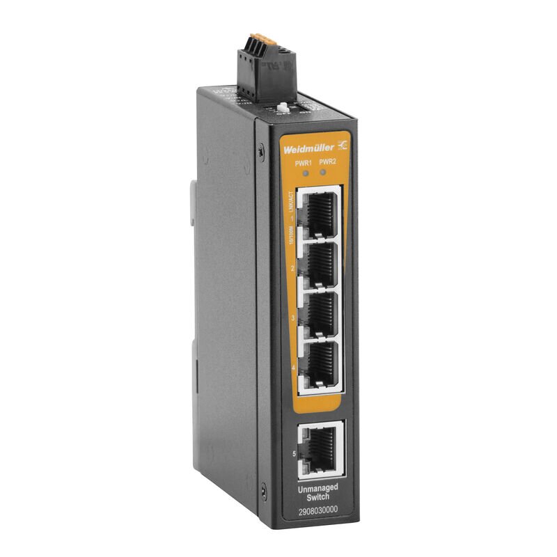 Nettverk OT, Switch, IE-SW-BLB-05-5TX, SVITSJ, 5 RJ45 PORTER, DIN MONTASJE, 24VDC - Bilde 1