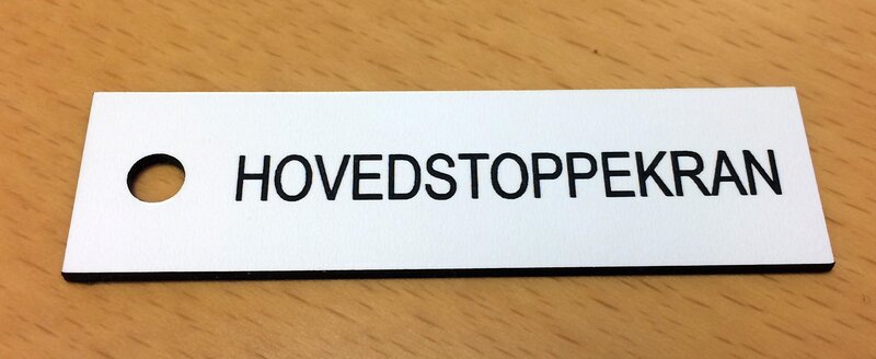 VVS Merking, SKILT "HOVEDSTOPPEKRAN" 70X20 M/HULL PK/5 - Bilde 1