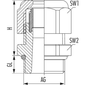 Nippel, EX PLAST M20X1,5 Ø5-9 MM SORT HSK-K-EX-ACTIVE - Bilde 2