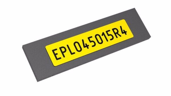 Skilt til  maskin, ENHANCED PANEL LABEL GUL, 21,7X21,7, 930 ST