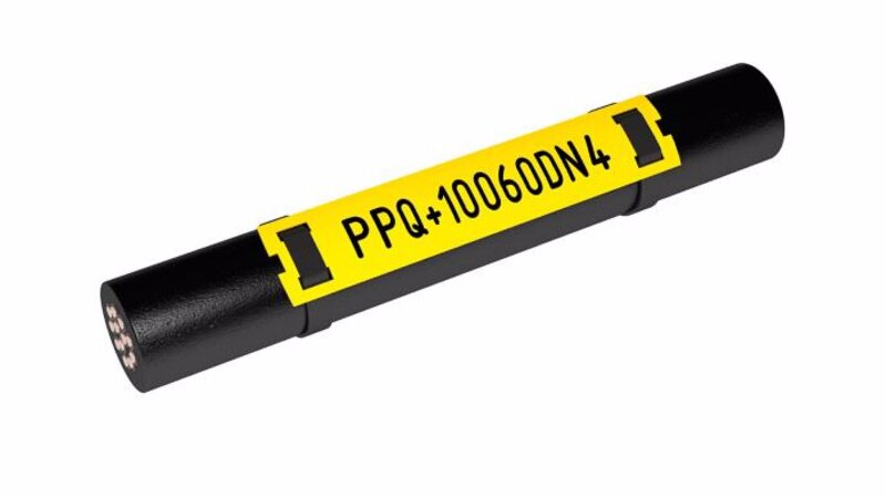 Kabelmerker, PPQ+10060DN4_PPQ+10 STANSAD BANDPROFIL GUL R/20M. 330 ST - Bilde 1