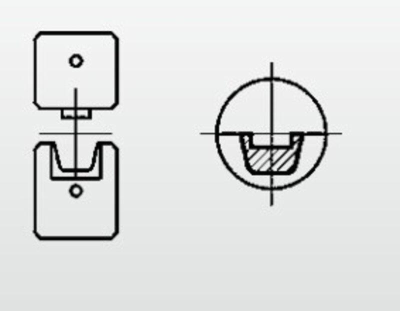 Pressbakke, TRAPEZOID ENDEHYLSE 16 MM2 - Bilde 1