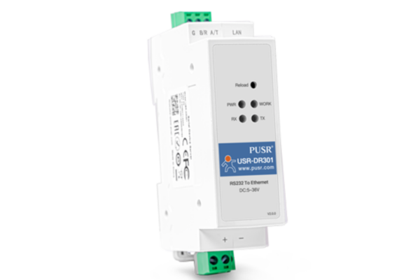 Releer og analoge skiller, Signalomformere, USR DR301 RS232/Ethernet TCP