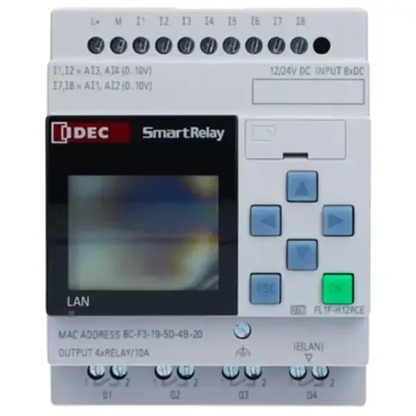 PLS  / Kontroller, FL1F-H12RCA, SmartRelay CPU 24VAC-DC