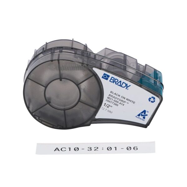 Tape til maskin, BradyGrip21 hvit 12,70mm x 3,05m