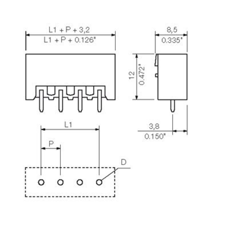 Pluggbare, KONTAKTER SL-SMT 5,08/ 2/180G 1,5 SN - Bilde 2