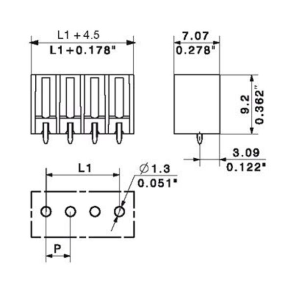 Pluggbare, KONTAKTER SL-SMT 3,81/ 4/180G 3,2 SN