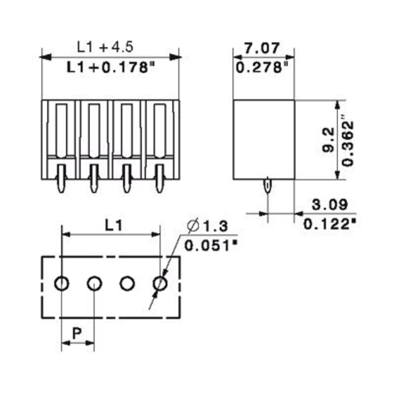 Pluggbare, KONTAKTER SL-SMT 3,81/ 4/180G 3,2 SN - Bilde 1