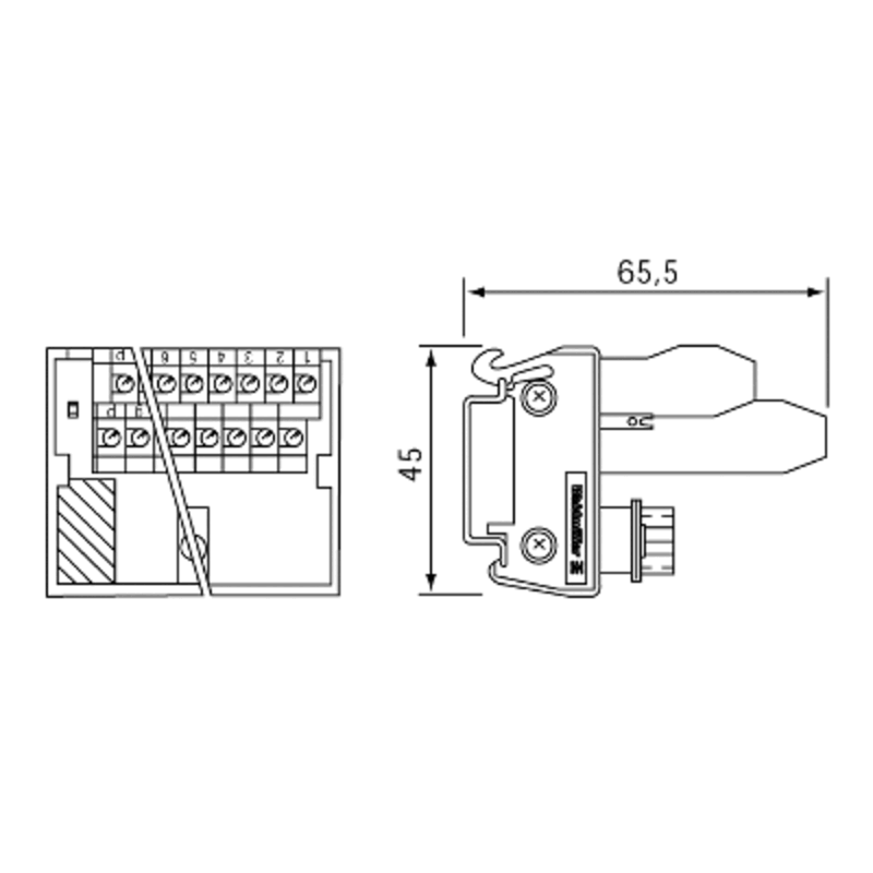 Koblingsklemmer, RS-SD 25 B M/SKRU M/LPK2H RS45 - Bilde 2