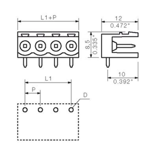 Pluggbare, KONTAKTER SL-SMT 5,08/ 8/90 3,2 SN SW