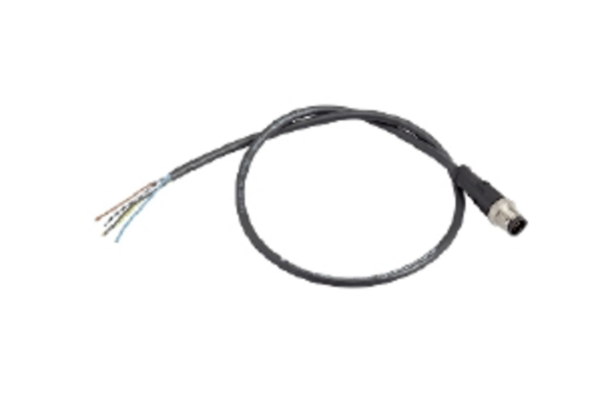 Forhåndskoblet kontakt  M12 Hann, RETT 4P4-kontakt, IP 67 10M PVR-KABEL,