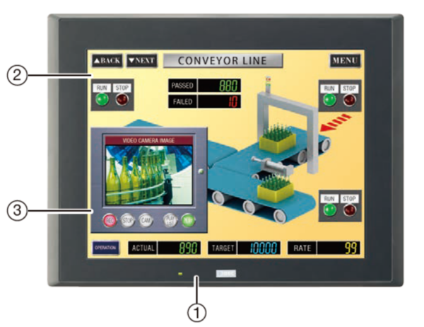 HMI, HG4G-VCXT22MF-B, Touchscreen 12.1 TFT 65K color