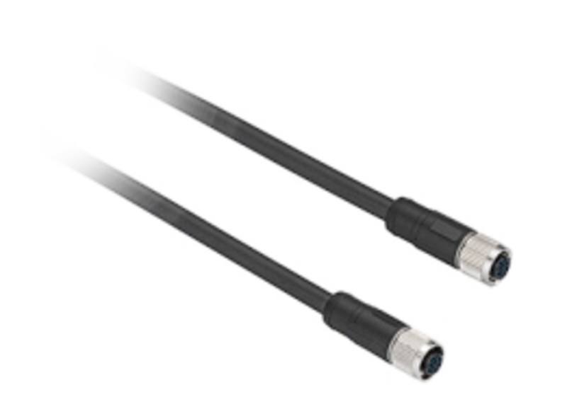 FORHÅNDSKOBLET PVC-KONTAKT, HUNN M12 RETT, 5 LEDERE, 2M - Bilde 1