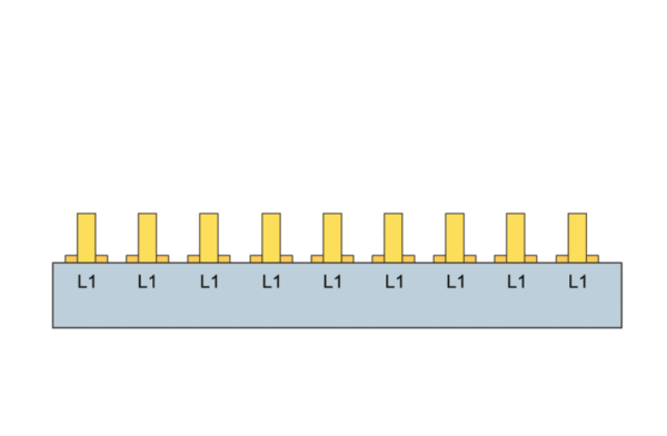 Samleskinner, S-SP-16K/1P FORDELING L1-L1-L1-L1