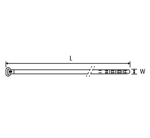 Strips, TY5234MXR/TY-RAP SVART 356X2,4 PK/100