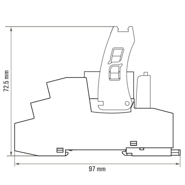 Rele, 24VDC 8A 2CO L/D