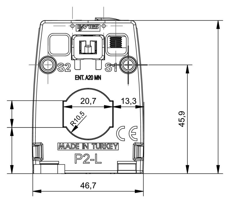 Sensorer, Strømtransformator, CMA-A20-40-1A-3-1VA - Bilde 2