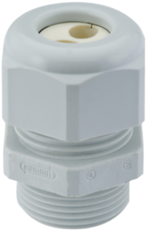 Nippel, HSK-K-MULTI GREY PG 16 WITH 2 HOLES 6 MM MADE OF POLYAMIDE