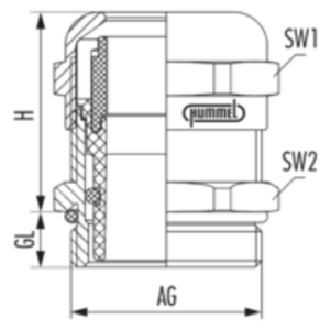 Nippel, HSK-M-EMC-EX M20X1,5 1616200051 - Bilde 2