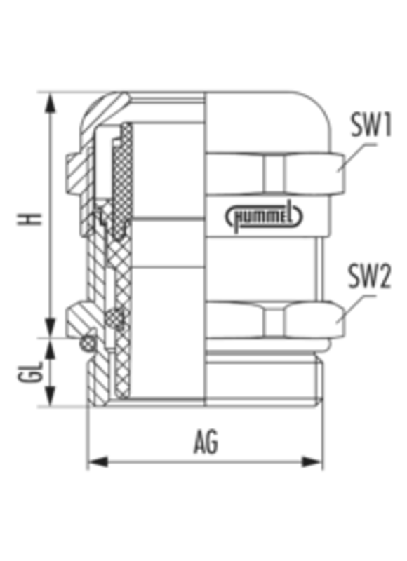 Nippel, HSK-M-EMC-EX M20X1,5 1616200051