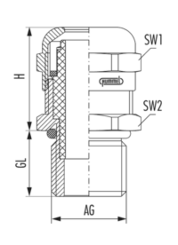 Nippel, HSK-M-EX-D M20X1,5 1622200050